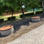 ławka betonowa okrągła